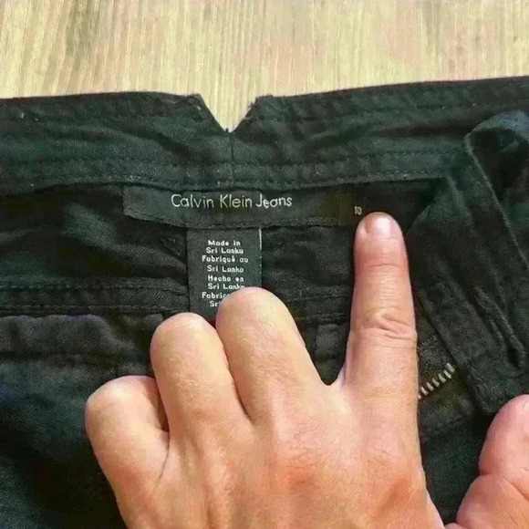 Calvin Klein black linen shirts size 10 - Picture 2 of 3